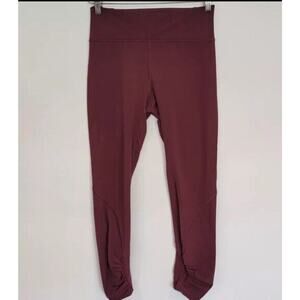 Lululemon Play Off The Pleats Tight *25" Redwood Red Size 4 Luxtreme W5AY7S